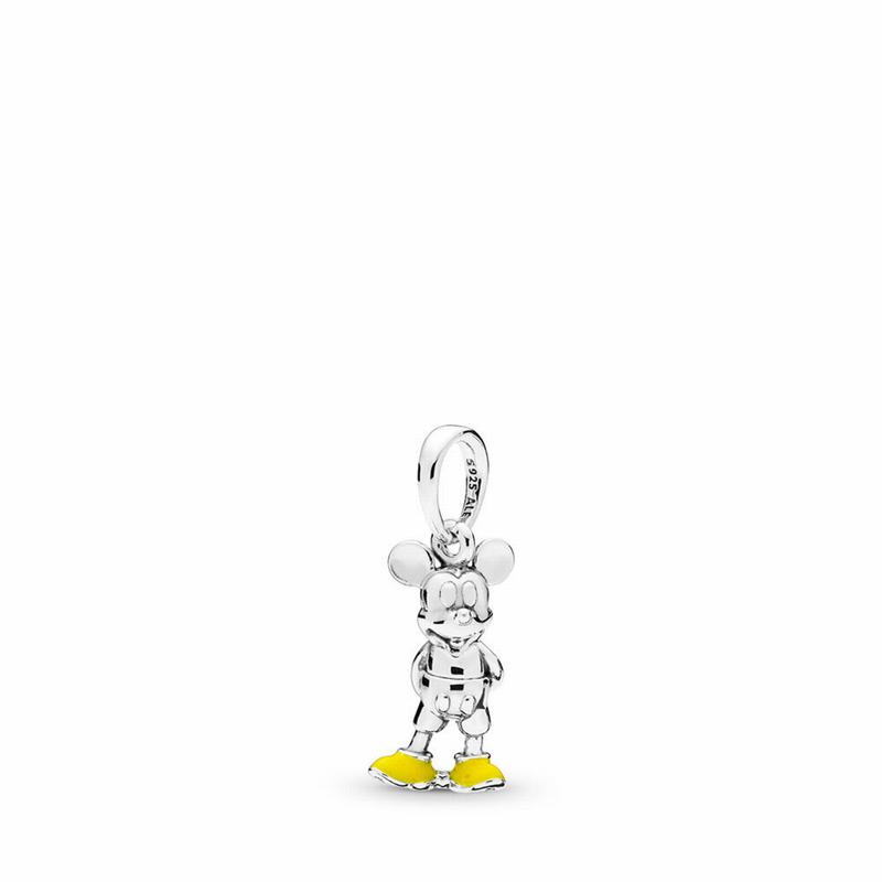 Pandora Disneyr, Classic Mickey Pendant - Sterling Silver/Enamel/Yellow - Canada | EB5638RI